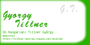 gyorgy tillner business card