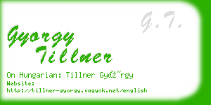 gyorgy tillner business card